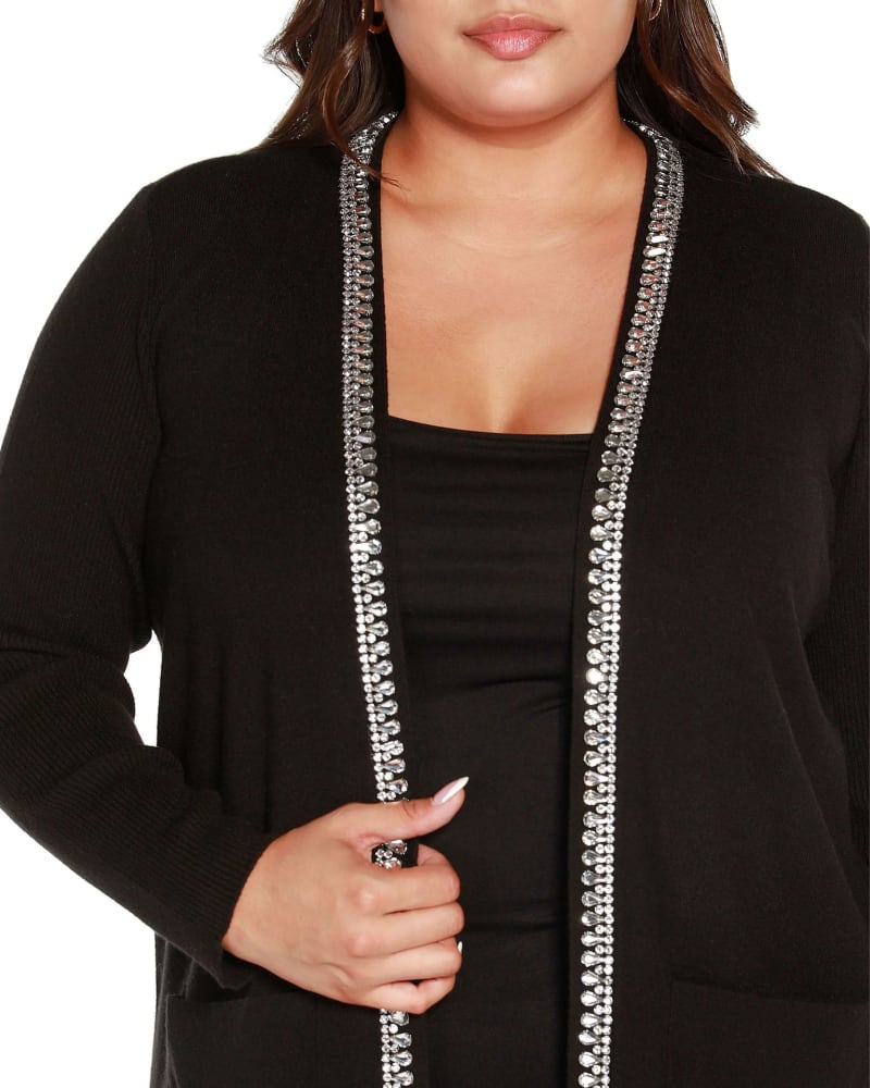 Belldini rhinestone zipper cardigan hot sale